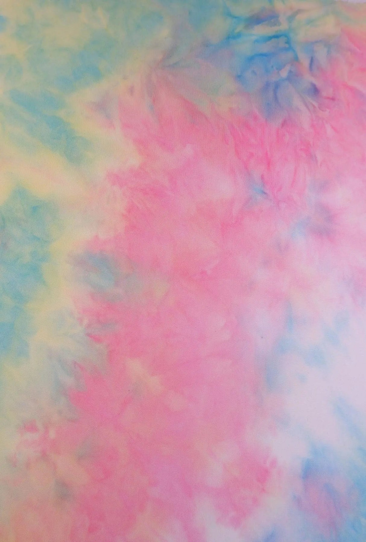 1 Yard DTY Brushed Tie-Dye Knit Fabric, 58/60? Wide Polyester Spandex Blend