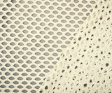 1 Yard Ivory Polyester Stretch Spandex Mesh Activewear Knit Fabric 52 Inches Wide