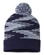 USA-Made Bar Beanie with Pom-Pom