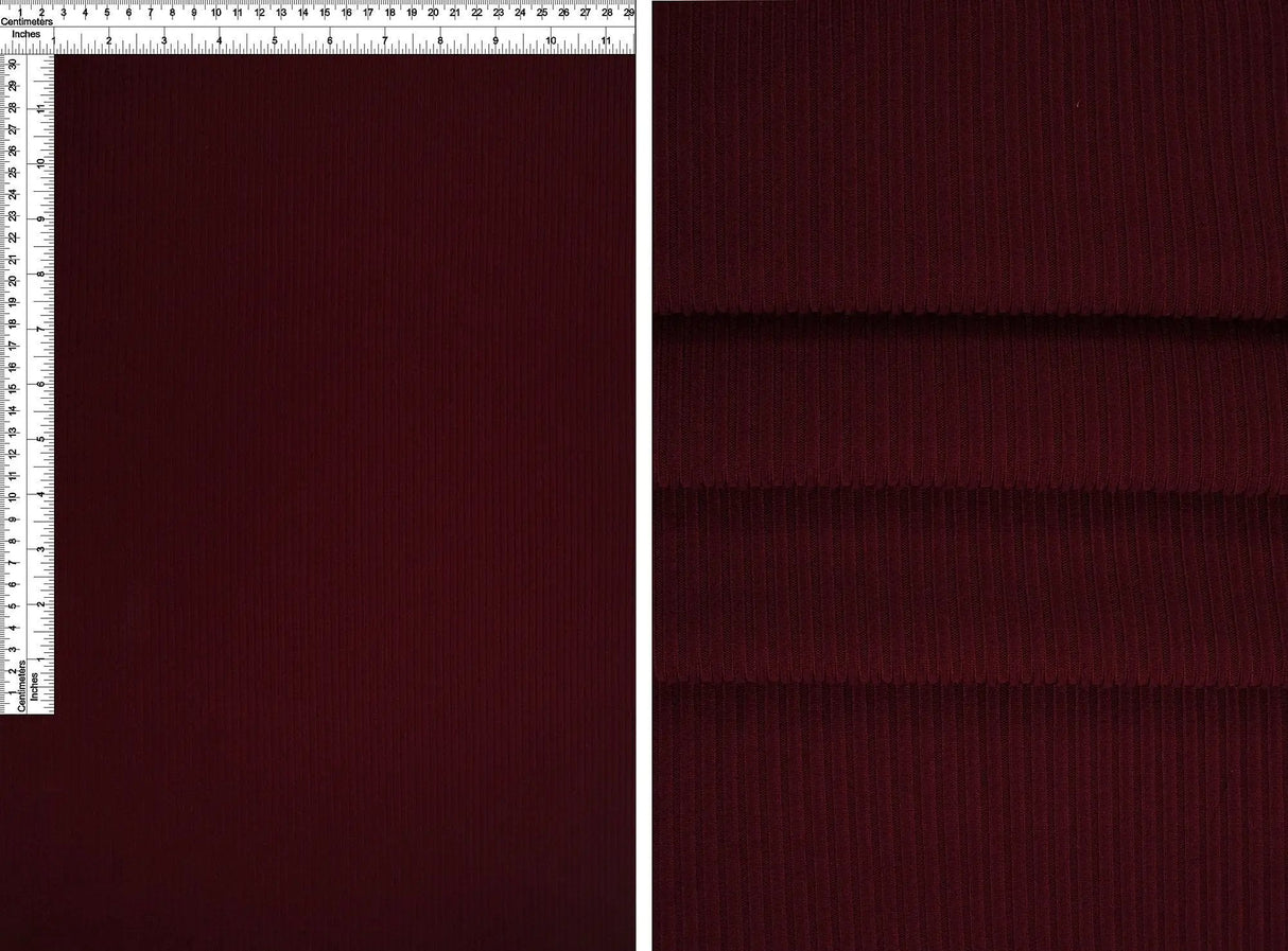 1 Yard 4x2 Yummy Rib Knit Fabric 170 GSM, 58/60? Wide Polyester Spandex Blend