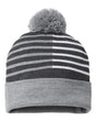 USA-Made Half Color Pom-Pom Beanie