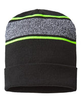 USA-Made Variegated Striped Cuffed Beanie