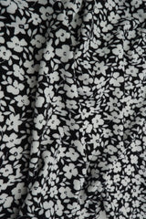 1 Yard DTY Brushed Floral Print Knit Fabric, 58/60? Wide Polyester Spandex Blend