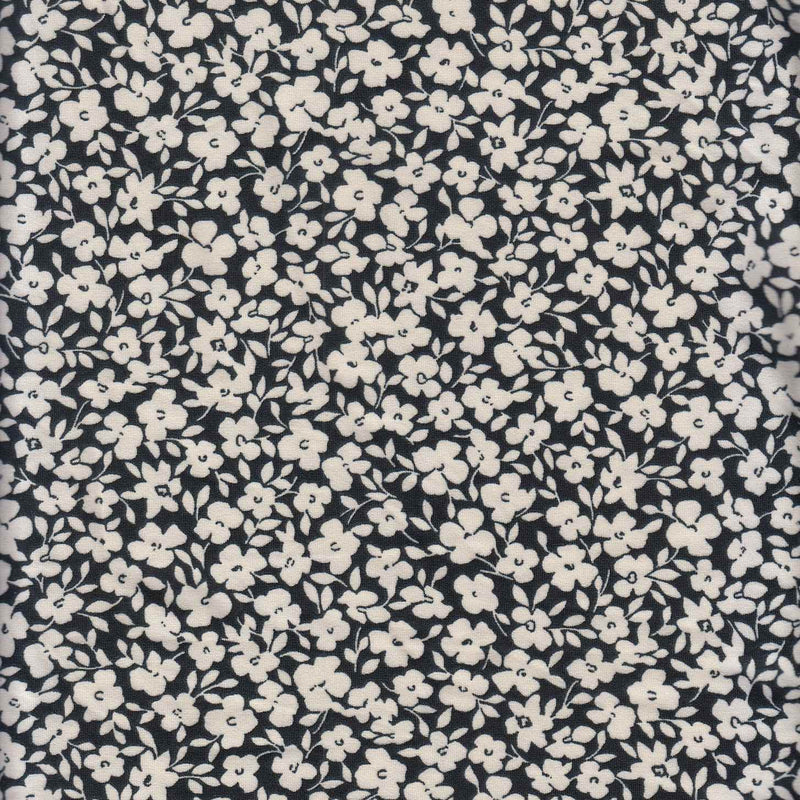 1 Yard Ditsy Floral DTY Brushed Knit Fabric Soft Stretch Polyester Spandex 58/60 Inches Wide