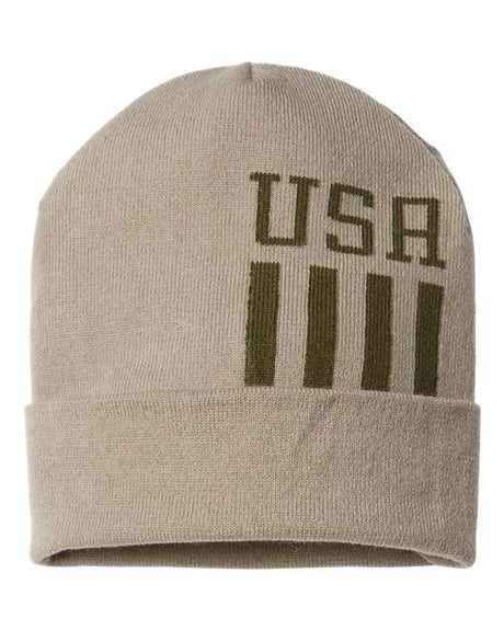 USA-Made Patriotic Cuffed Beanie