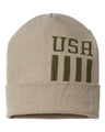 USA-Made Patriotic Cuffed Beanie