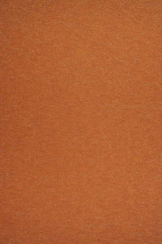 Lurex Stretch Knit Fabric Rust