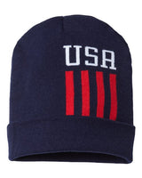 USA-Made Patriotic Cuffed Beanie