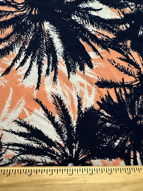 1 Yard Black & White Floral Scuba Knit Sleek, Stretchy, and Great for Structured Looks, 58 Inches Wide