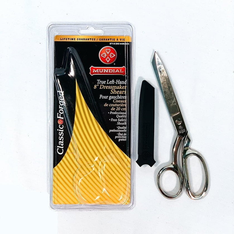 Mundial 8" True Left Hand Dressmaker Shears - Stainless Steel Shears, 8"