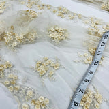 Beaded Floral Lace Trimming 21" Wide