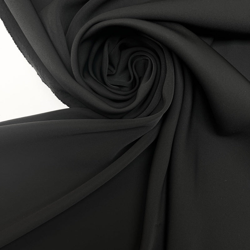 Black Polyester Knitted Fabric