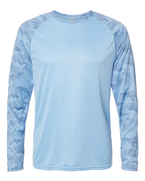 Cayman Performance Camo Colorblocked Long Sleeve T-Shirt