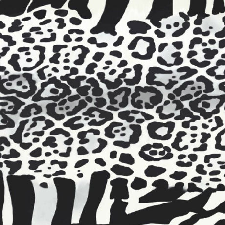 Printed Spandex Zebra Mix Safari