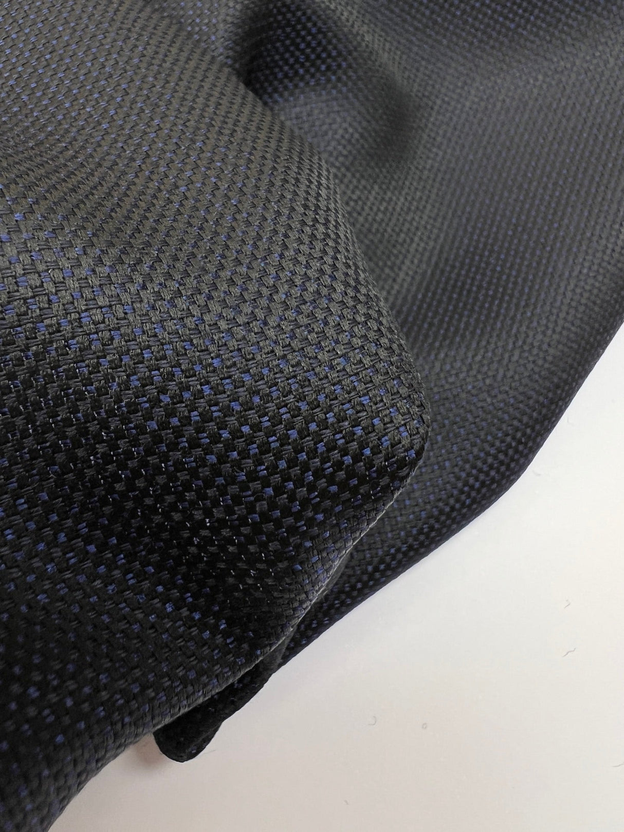 Wool Jacquard Blue Black Changeant Fabric