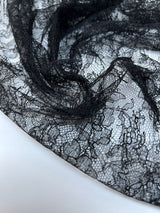 Black Floral Lace Polyamide Cotton