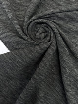 Wool Blend Fabric Gray Black Stretch