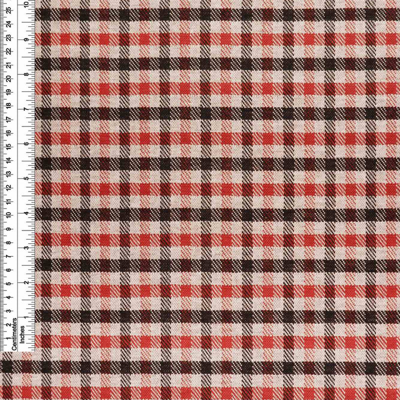 1 Yard Plaid Double Knit Jacquard Fabric Stretch Polyester Rayon Spandex 58/60 Inches Wide