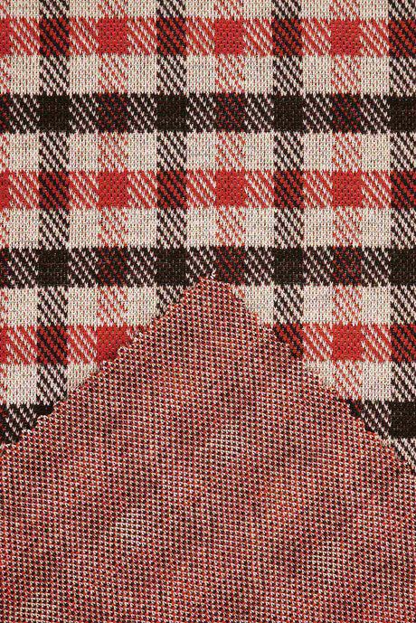 58/60" Y/D Plaid Double Knit Jacquard Fabric 88% Polyester 10% Rayon 2% Spandex 220 GSM by Yard