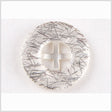White Silver Plastic Button - 36L/23mm