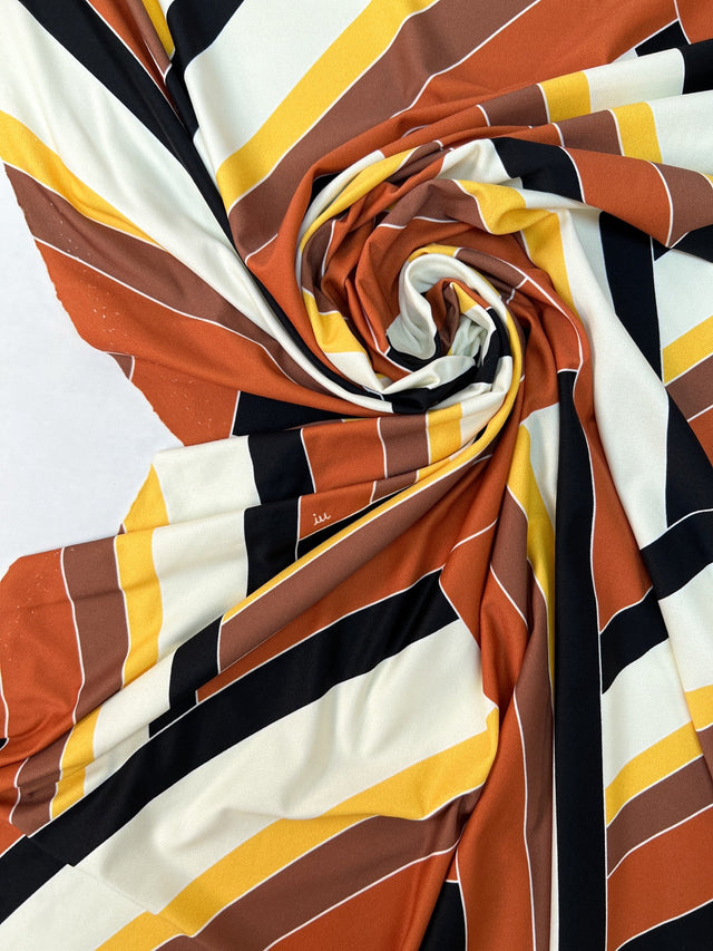 Polyamide Elastane Knitted Blend Printed Yellow Beige
