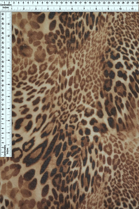 1 Yard Alpaca Sweater Animal Print Knit Fabric, 58/60? Wide Poly Rayon Spandex Blend