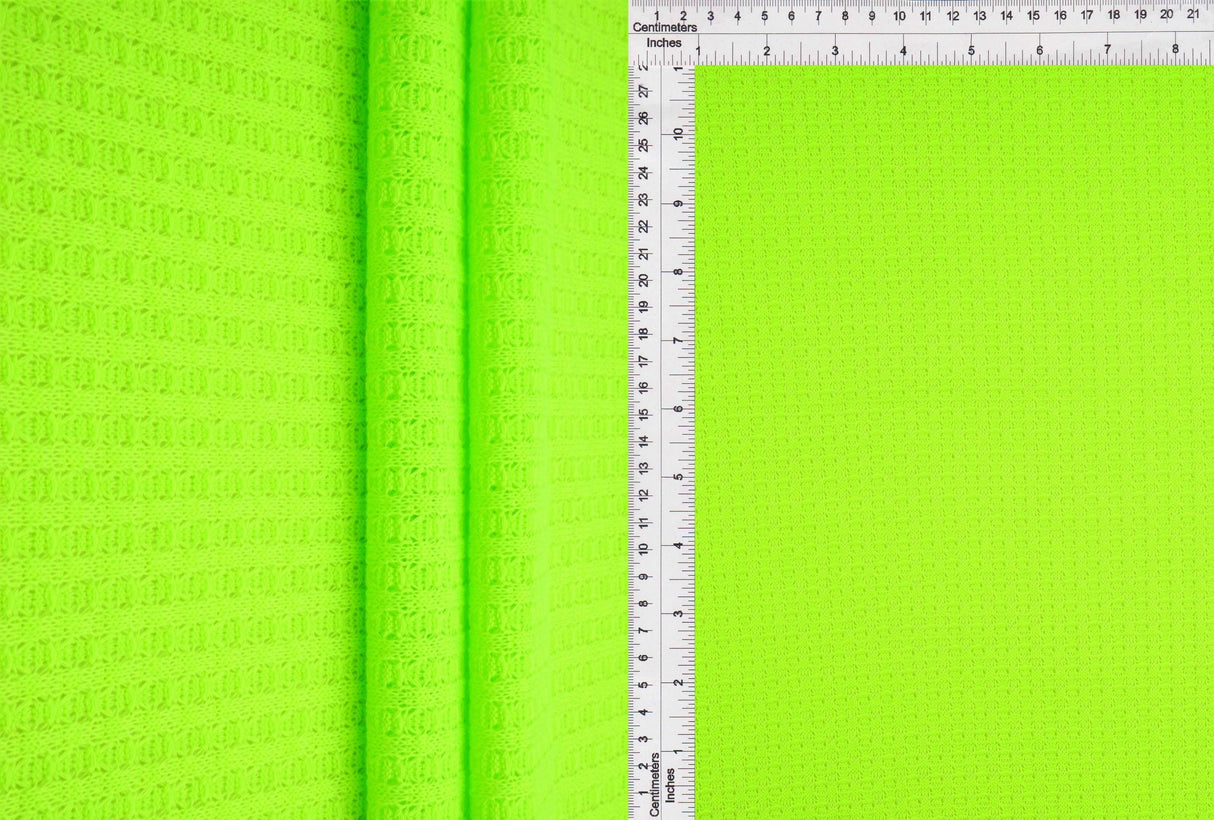 Waffle Stretch Knit Fabric Solid