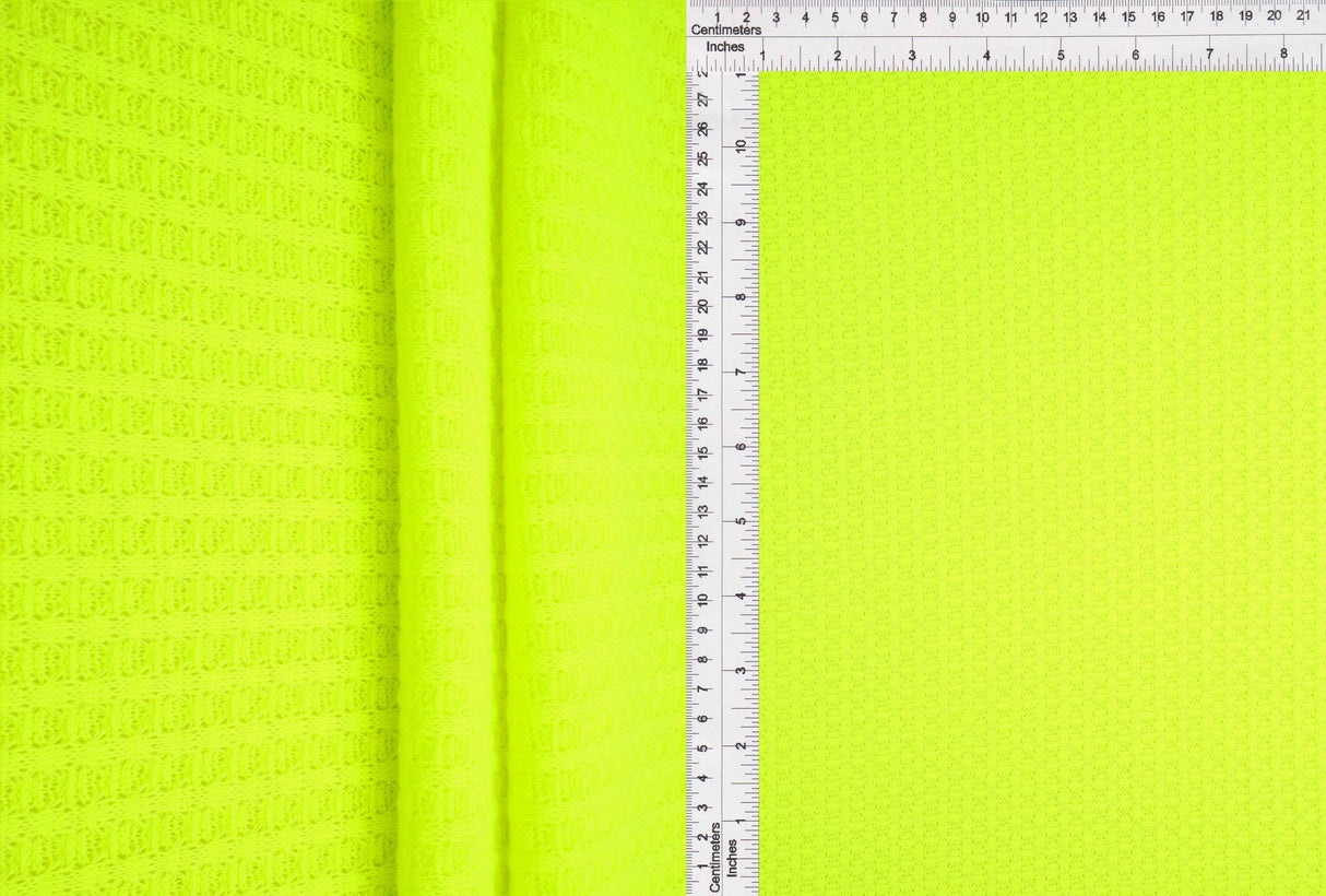 Waffle Stretch Knit Fabric Solid