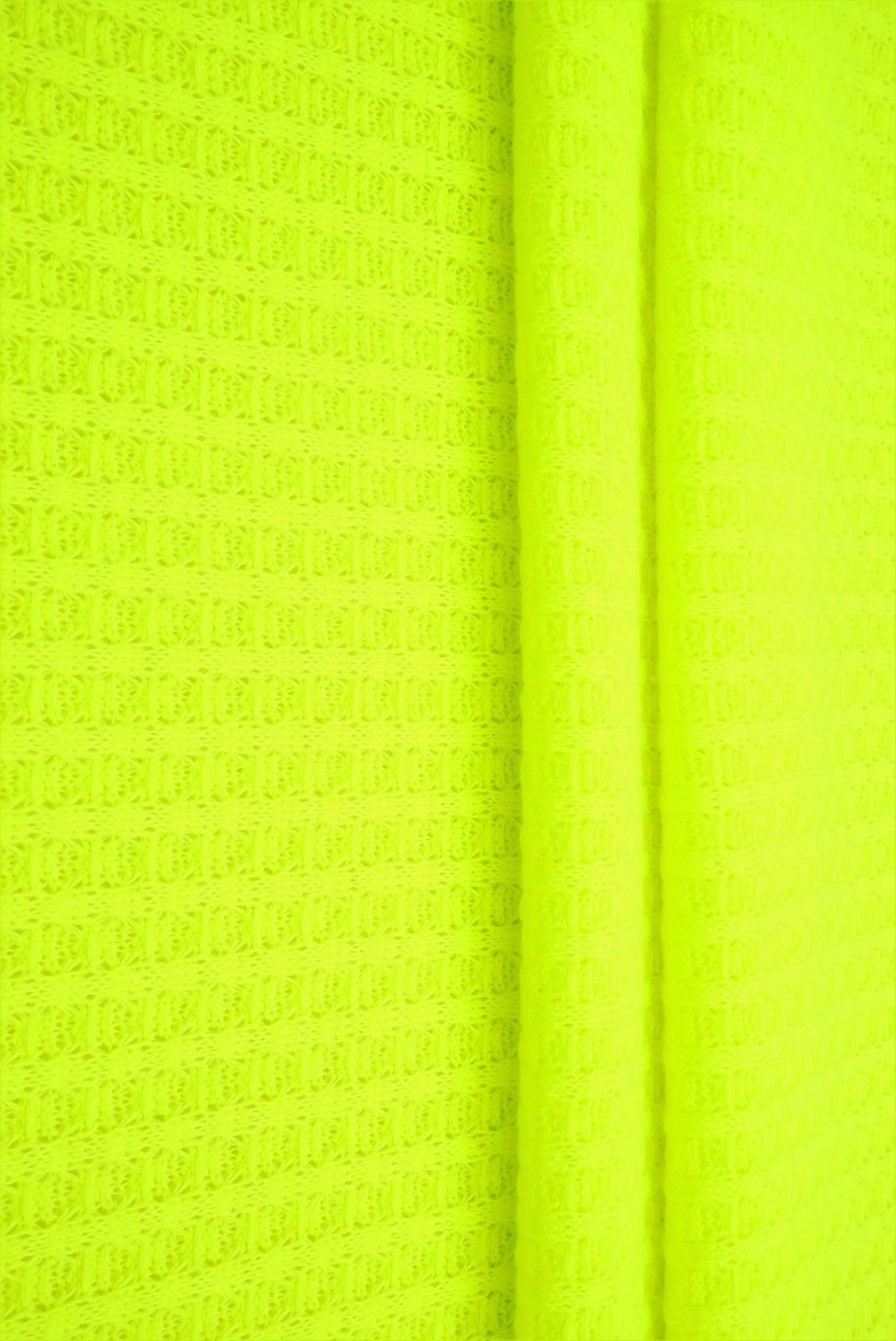 1 Yard Waffle Solid Knit Fabric, 58/60? Wide Polyester Rayon Spandex Blend