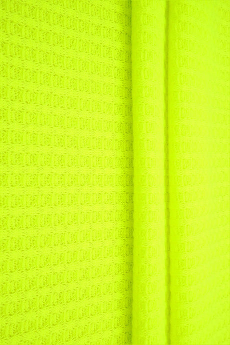 1 Yard Waffle Solid Knit Fabric, 58/60? Wide Polyester Rayon Spandex Blend