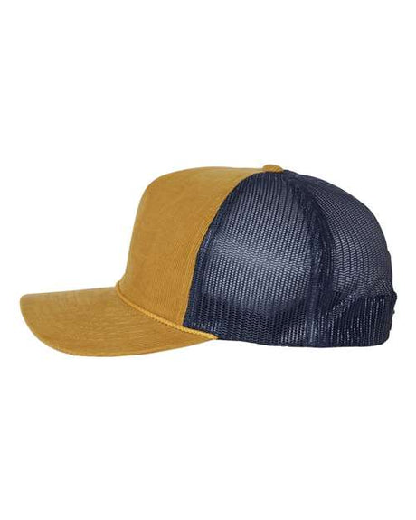 Richardson Troutdale corduroy trucker cap with mesh back