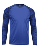Paragon Unisex Cayman Performance Camo Colorblocked Long Sleeve T-Shirt