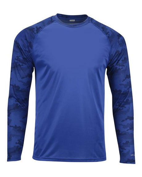 Paragon Unisex Cayman Performance Camo Colorblocked Long Sleeve T-Shirt