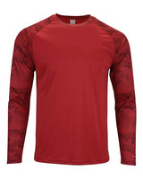 Cayman Performance Camo Colorblocked Long Sleeve T-Shirt