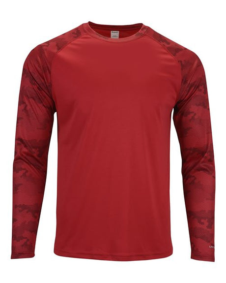 Paragon Unisex Cayman Performance Camo Colorblocked Long Sleeve T-Shirt