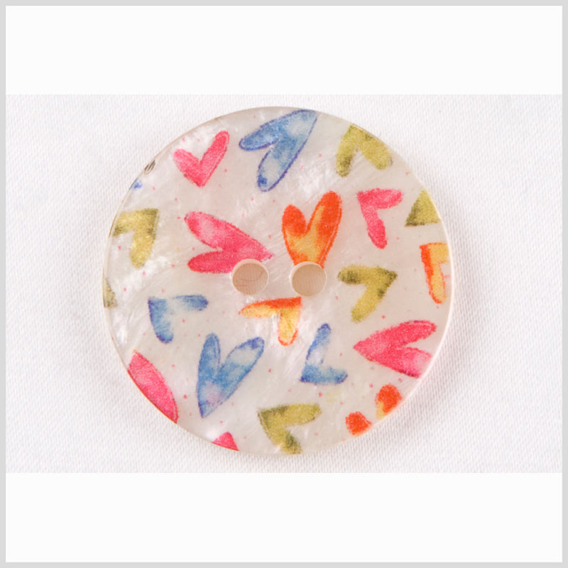 White Multi Plastic Coat Button - 44L/28mm