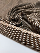 Wool Polyamide Suiting Fabric Brown White Shades