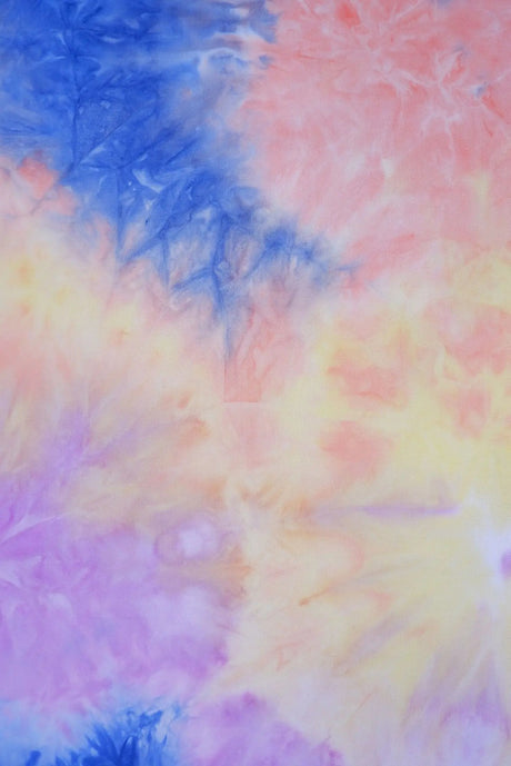 1 Yard DTY Brushed Tie-Dye Knit Fabric, 58/60? Wide Polyester Spandex Blend