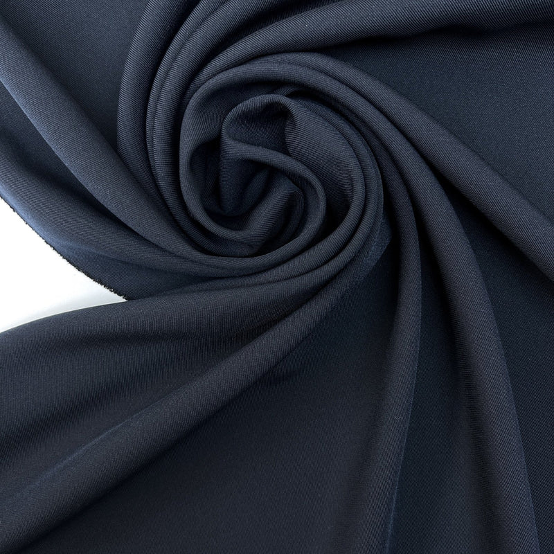 Blue Polyester Elastane Twill Suiting