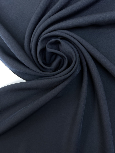 Blue Polyester Elastane Twill Suiting