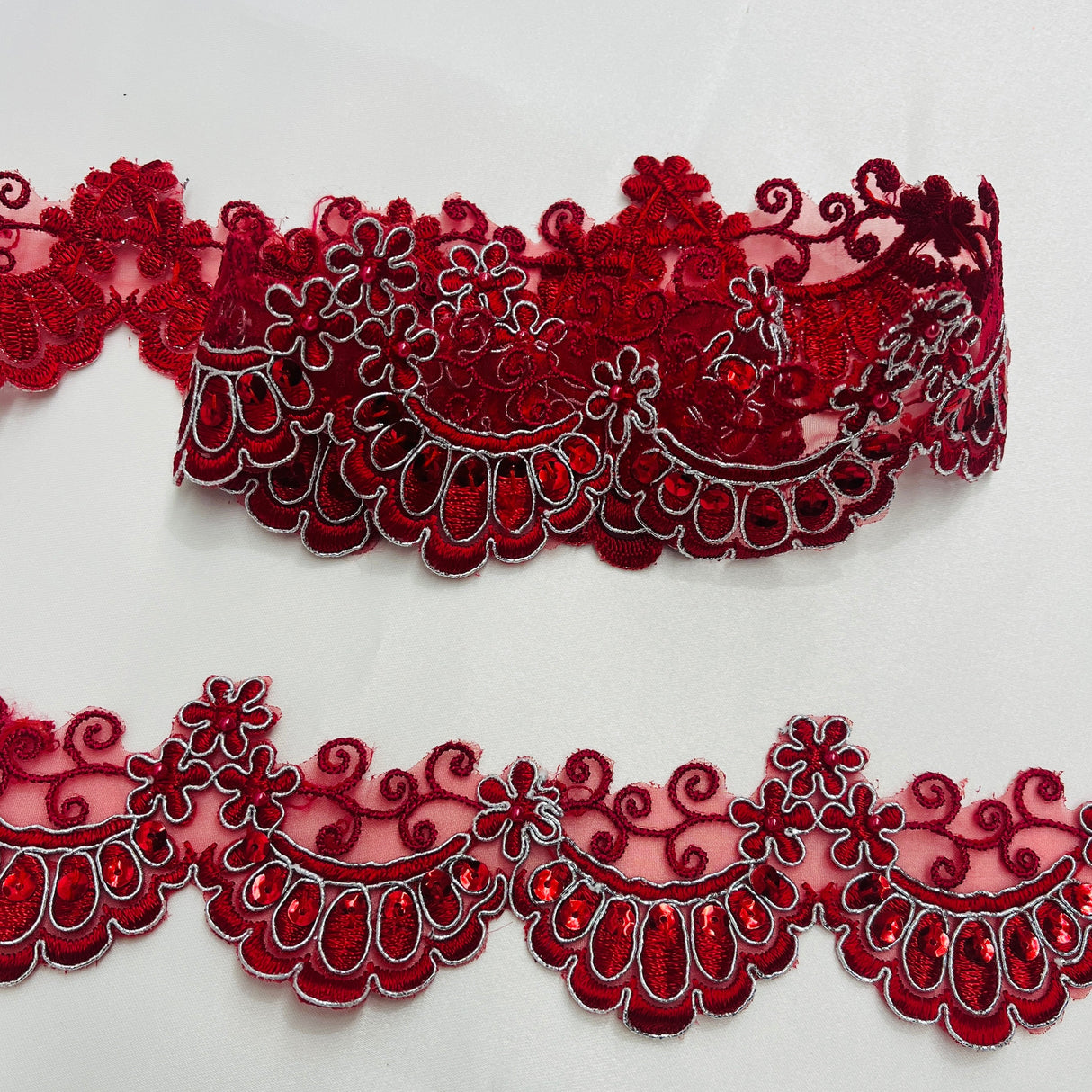 Beaded Corded Lace Trim