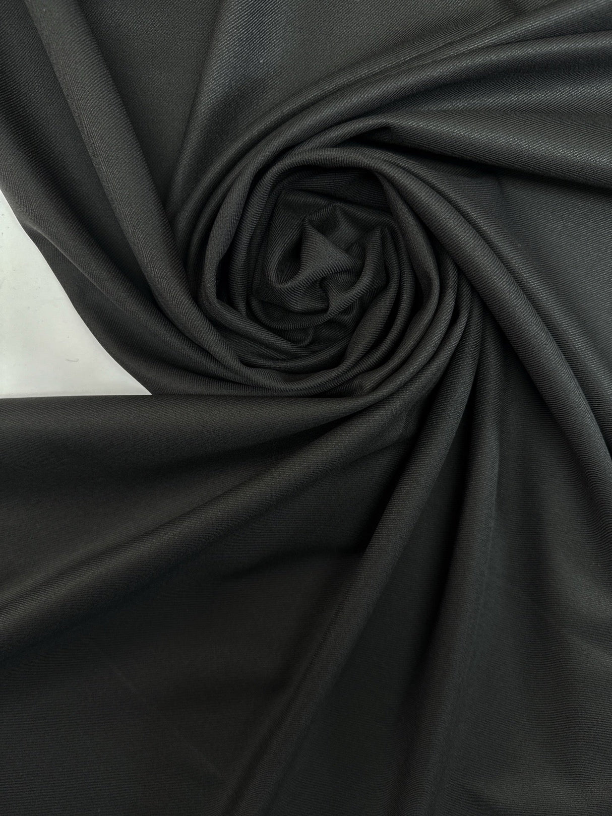Black Polyester Viscose Twill