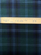 Wool Cotton Checked Tweed Coat Fabric