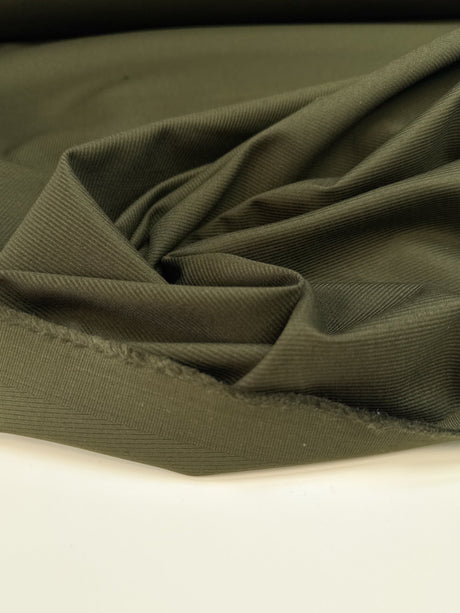 Cotton Twill With Elastane Green