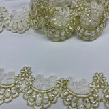 Beaded Corded Lace Trim