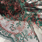 Embroidered Lace Mesh Floral