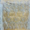Beaded Sequined Lace Fabric Leaf Vine Design