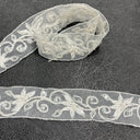 Beaded Corded Lace Trim 100% Polyester Net Mesh 2"