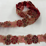Beaded Corded Lace Trim 1.5" Wide
