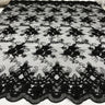 Beaded Corded Bridal Lace Black